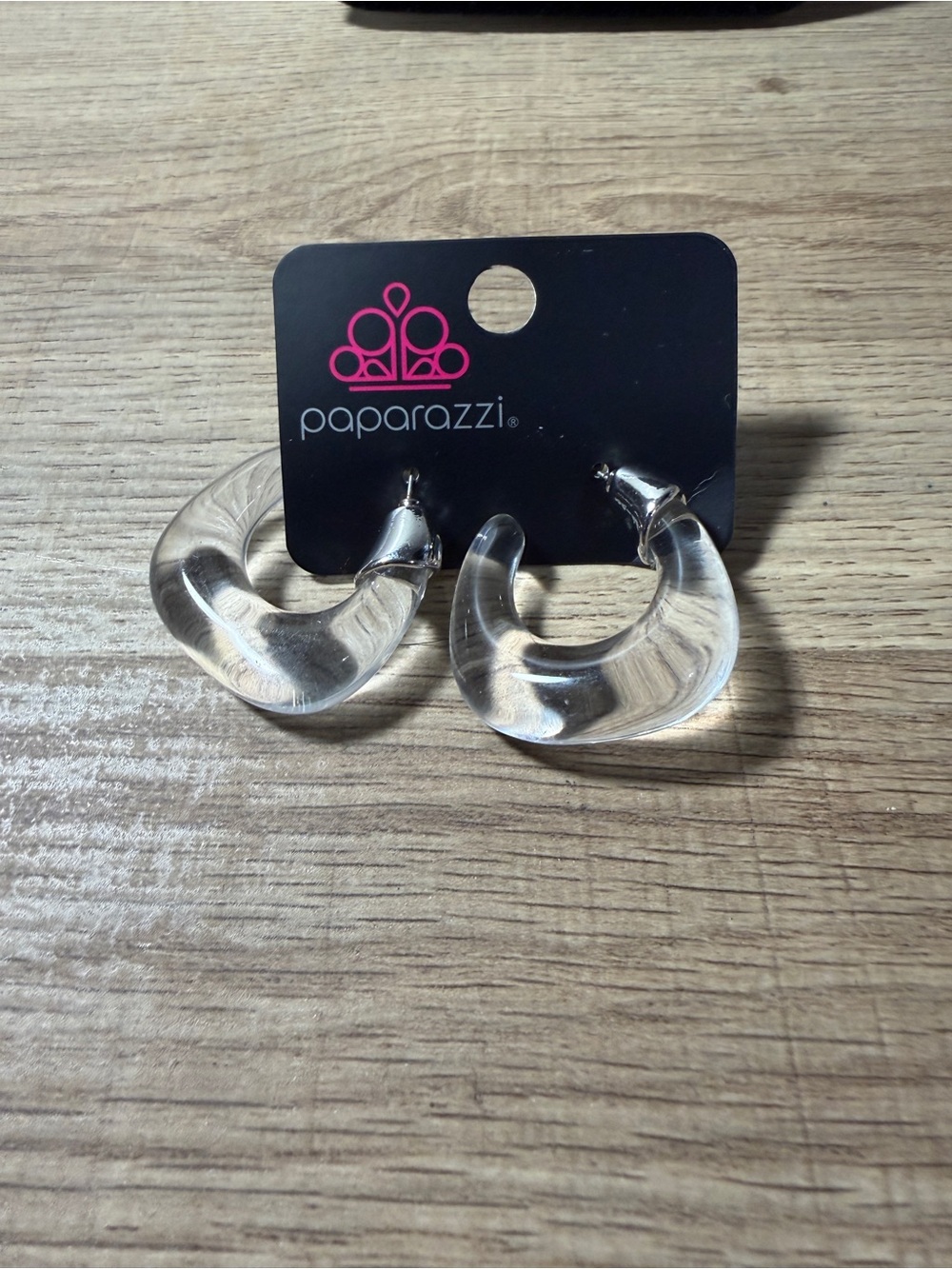 paparazzi Clear Chunky Hoop Earrings